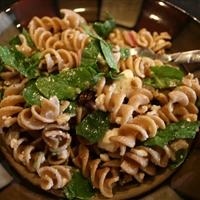 Whole Wheat Pasta Salad with Walnuts and Feta Cheese