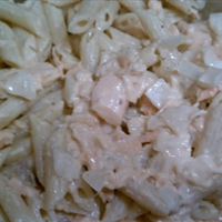 Ziti with Honey Mustard Salmon