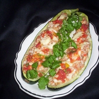 Zucchini stuffed with Barley