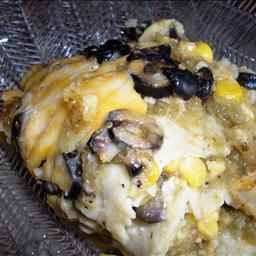 Chicken and Chile Verde Mexican Casserole