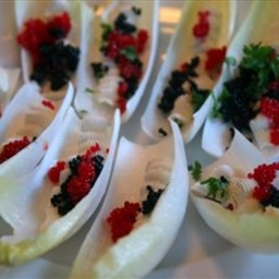 Endive, Caviar and Cream Cheese Appetizers Endive, Caviar and Cream Cheese Appetizers