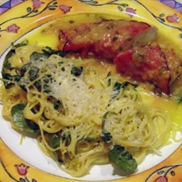 Saltimbocca Chicken Breasts with Sage Sauce and Creamy Arugula Pasta Saltimbocca Chicken Breasts with Sage Sauce and Creamy Arugula Pasta