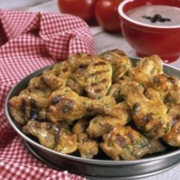 Southwestern Grilled Chicken Wings with Black Bean Dip