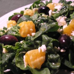 Spinach Salad with Oranges and Feta Cheese