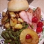 Baked Party Ham with Bourbon and Pineapple