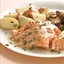 Baked Salmon with White Wine and Cream Sauce