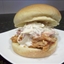BBQ Pulled chicken sandwiches with coleslaw