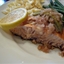 Broiled Salmon with Artichoke in a Lemon Shallot Sauce Broiled Salmon with Artichoke in a Lemon Shallot Sauce