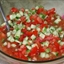 Bruschetta with Tomatoes, Cucumbers, And Basil