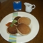 Buckwheat Pancakes with Apricot Jam and Sour Cream Buckwheat Pancakes with Apricot Jam and Sour Cream