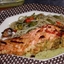 Charcoal-Grilled Salmon Steaks with Grilled Vegetables Charcoal-Grilled Salmon Steaks with Grilled Vegetables