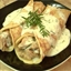 Chicken and mushroom crepes