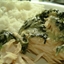 Creamy salmon with baby spinach Creamy salmon with baby spinach