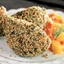 Herb and Pumpkin Seed Coated Chicken Drumbsticks with Chunky Mango Sauce