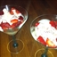 Meringue with pepper and vodka strawberries Meringue with pepper and vodka strawberries