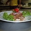 Pork tenderloin with bacon, horseradish and dark beer