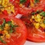 Roasted Corn and Tomato Salad with Herbed Oil