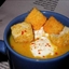 Roasted Pumpkin Soup with Roasted Garlic and Black Pepper Crouton Roasted Pumpkin Soup with Roasted Garlic and Black Pepper Crouton