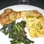 Salmon, Mustard Greens And Potatoes with Mustard-Dill Glaze