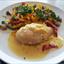 Smoked cheese chicken and vegetables