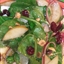Spinach Salad with Bosc Pears, Cranberries, Red Onion, and Toasted Hazelnut