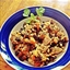 Sweet potato, chicken, black beans, and rice