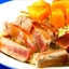 Tuna, Grilled Steaks with Fresh Fruit