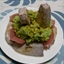 Tuna with Avocado And Wasabi Compote And Chinese Taro Potat