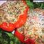 Vegetarian Baked Stuffed Red Bell Peppers