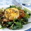 Warm Goats Cheese Salad with Herb and Walnut Vinaigrette
